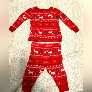 12 month. Cat and Jack Christmas pajamas. 2 piece. $5